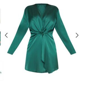 NWT Satin Long Sleeve Wrap Dress size 26